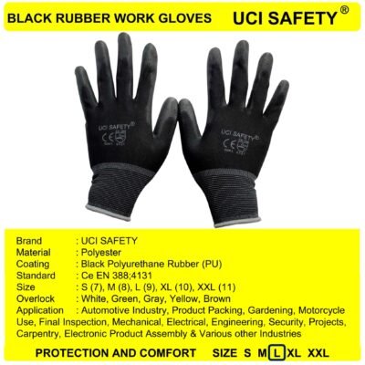 Gloves Kerja Bengkel Satpam Polyester - Gambar 3