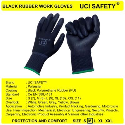 Uci Safety Palmfit Bahan Nylon Pengaman kerja Tukang