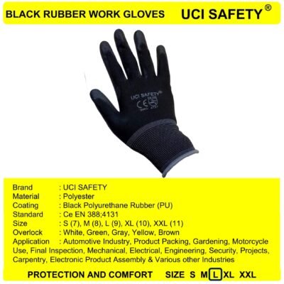 Uci Safety Safety Gloves Security Kerja Bengkel - Gambar 5