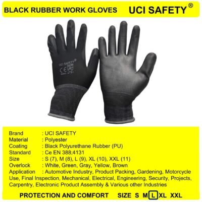 Uci Safety otomotif Palm Fit Black Satpam