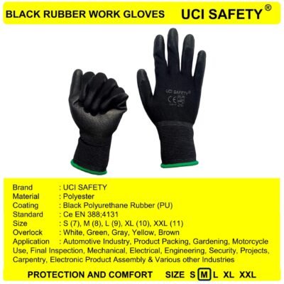 Gloves Polyester PU Bengkel Motor - Gambar 3