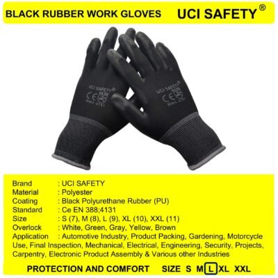 Gloves Kerja Bahan Nylon Polyester Industri - Gambar 5