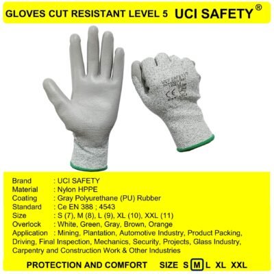 Sarung Tangan Pertambangan Tukang Industri Cut Glove Proyek