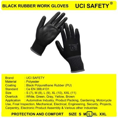 Gloves Bahan Nylon Proyek Bengkel Safety Gloves