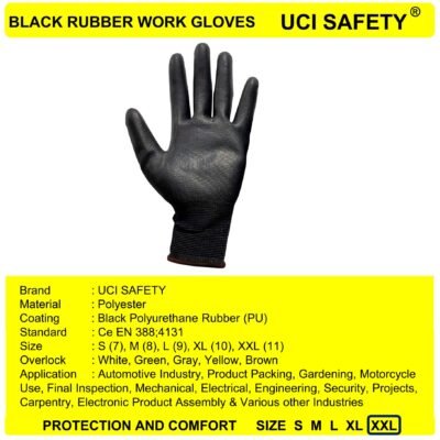 Gloves Industri Bengkel PU Polyester - Gambar 2