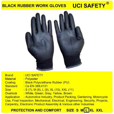 Uci Safety Safety Gloves Security Kerja Bengkel - Gambar 4