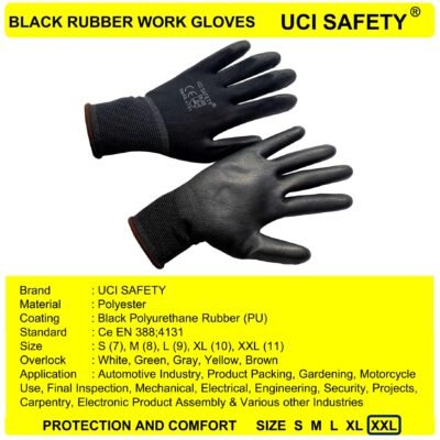 Gloves Telapak Tangan dilapisi karet Proyek Packing otomotif - Gambar 3