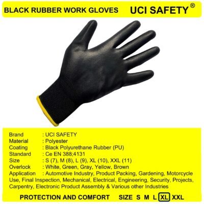 Gloves Telapak Tangan dilapisi karet Dilapisi Karet Berkebun Security - Gambar 5