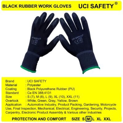 Uci Safety Polyester Coating Karet otomotif Montir - Gambar 2