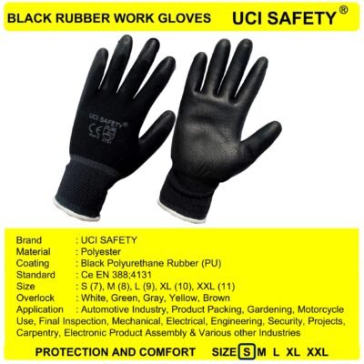 Uci Safety Palm Fit Hitam Montir Pabrik - Gambar 4