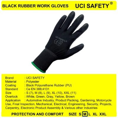 Uci Safety Coating Karet Telapak Tangan dilapisi karet Palmfit PU