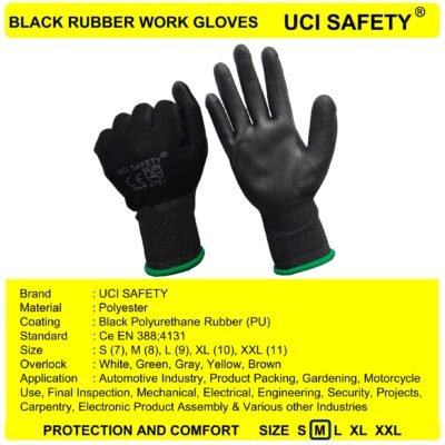 Gloves Coating Karet Telapak Tangan dilapisi karet Motor Mekanik