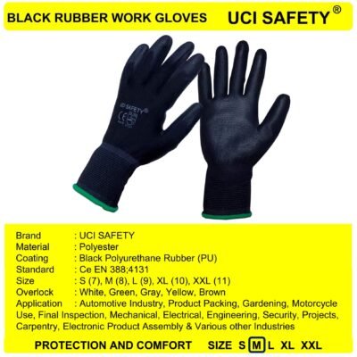 Gloves Motor Proyek Industri Dilapisi Karet