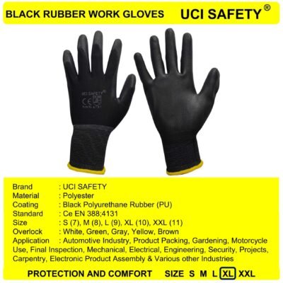 Uci Safety Dilapisi Karet Motor Hitam Satpam