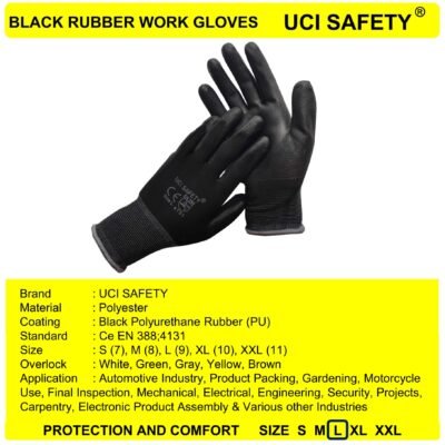 Uci Safety Safety Gloves Security Kerja Bengkel - Gambar 3