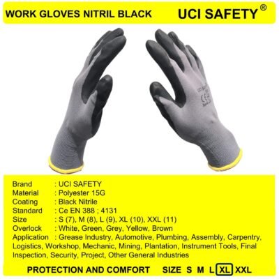 Gloves En Mechanical Pabrik Anti Slip - Gambar 3