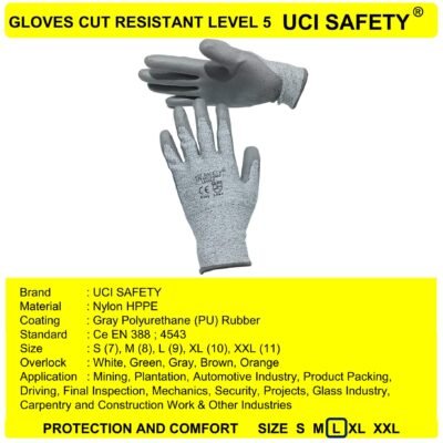 Sarung Tangan Pertambangan Tukang Industri Cut Glove Proyek - Gambar 5