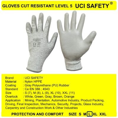 Sarung Tangan Tukang Anti Gores Kontruksi Anti Potong Safety Gloves Welding
