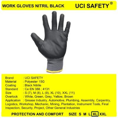 Gloves Anti Licin Tukang Teknik mesin Work - Gambar 2