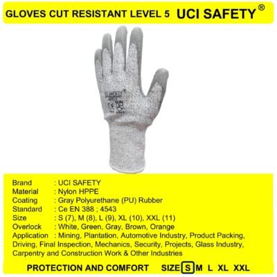 Sarung Tangan Safety Gloves Welding Pengaman Kerja En 388 4543 - Gambar 3