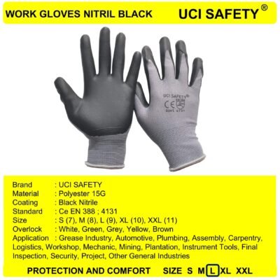 Uci Safety Engineering Hitam/Grey Proyek K Hse - Gambar 5