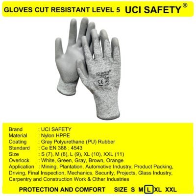 Sarung Tangan Safety Gloves Bengkel Industri - Gambar 3