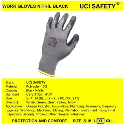 Gloves Anti Slip Mechanical Engineering Bagunan - Gambar 4