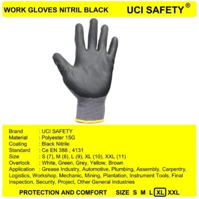 Uci Safety Nylon Ukuran M L XL Mechanical - Gambar 2