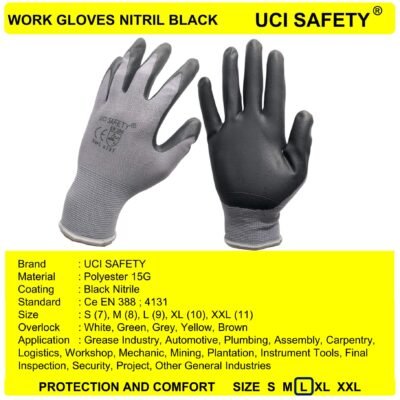 Gloves Anti Licin Multi Purpose Work Safety Gloves - Gambar 2